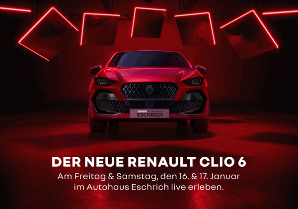 PREMIERE des neuen RENAULT CLIO am 16.+17. Januar